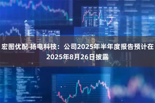 宏图优配 扬电科技：公司2025年半年度报告预计在2025年8月26日披露